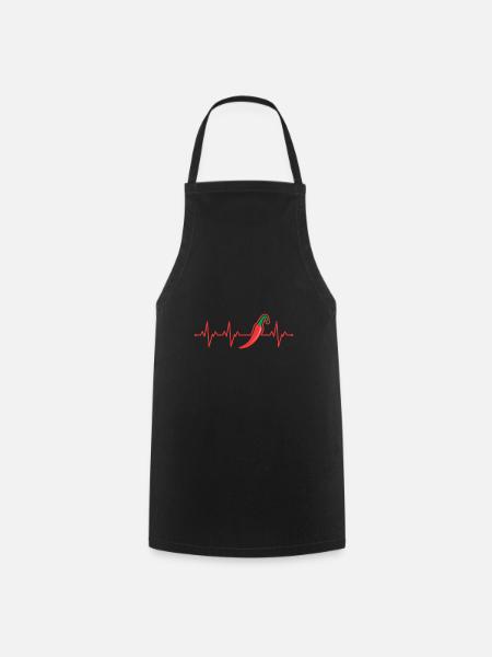 Chili Pfeffer - Kochschürze - Schwarz