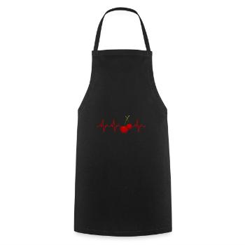 Kirsche - Kochschürze - Schwarz - Vorne - AI Model Male 185 dark (185cm)