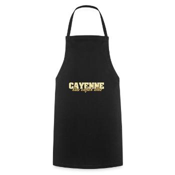Cadeau pour Cayenne - Tablier de cuisine - noir - Devant - AI Model Male 185 dark (185cm)