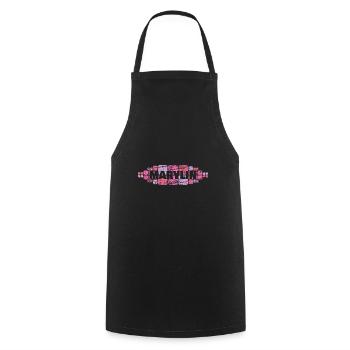 Mutti Marylin - Kochschürze - Schwarz - Vorne - AI Model Male 185 dark (185cm)