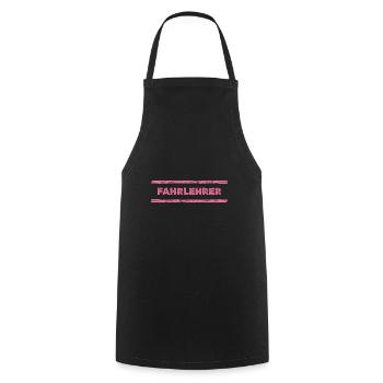 Occupation: Driving instructor - Cooking Apron - black - Front - AI Model Male 185 dark (185cm)
