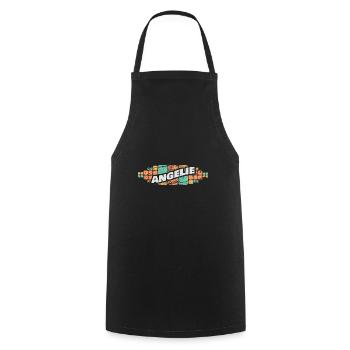 Gift for Angelie - Cooking Apron - black - Front - AI Model Male 185 dark (185cm)