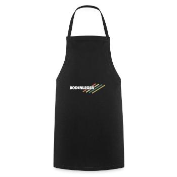 Arbeitsplatz Bodenleger - Kochschürze - Schwarz - Vorne - AI Model Male 185 dark (185cm)