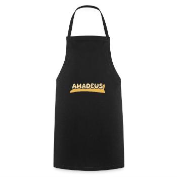 Vorname Amadeus - Kochschürze - Schwarz - Vorne - AI Model Male 185 dark (185cm)