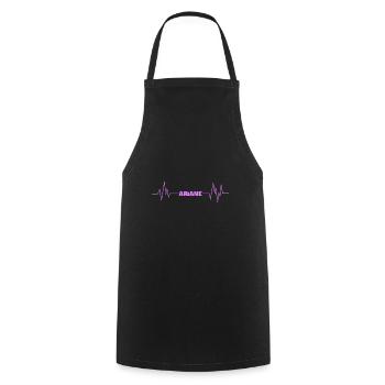 Vorname Ariane - Kochschürze - Schwarz - Vorne - AI Model Male 185 dark (185cm)