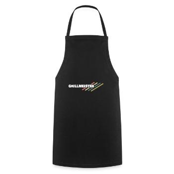 Arbeitsplatz Grillmeister - Kochschürze - Schwarz - Vorne - AI Model Male 185 dark (185cm)