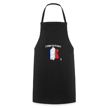 ICH LIEBE FRANKREICH - T-Shirt - Kochschürze - Schwarz - Vorne - AI Model Male 185 dark (185cm)