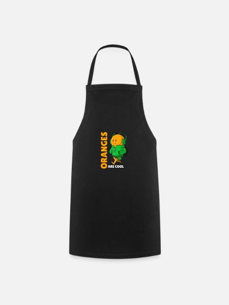 Les oranges sont une orange fraîche - Tablier de cuisine - noir