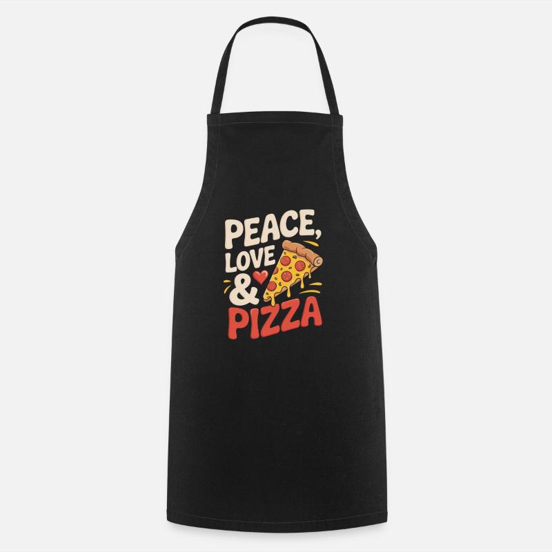 Fred, kærlighed og pizza - Forklæde - sort