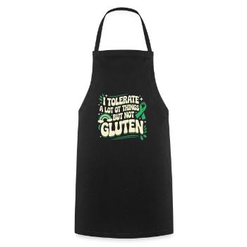 Kein Gluten, kein Problem - Glutenfrei mit Stil - Kochschürze - Schwarz - Vorne - AI Model Male 185 dark (185cm)