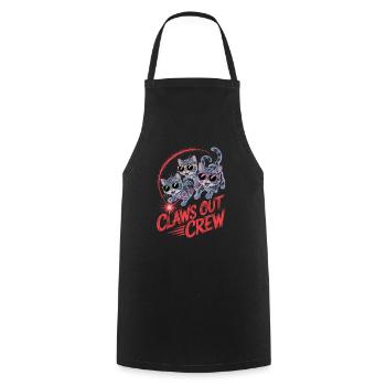 Claws Out – pure cat power - Cooking Apron - black - Front - AI Model Male 185 dark (185cm)