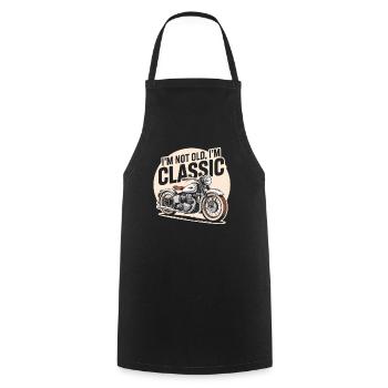 Motards vintage : classiques au lieu d’anciens - Tablier de cuisine - noir - Devant - AI Model Male 185 dark (185cm)
