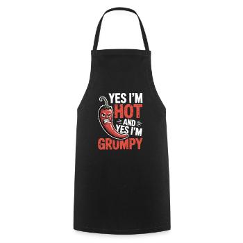 Scharfmacher T-Shirt - Scharf und badtemper - Cooking Apron - black - Front - AI Model Male 185 dark (185cm)
