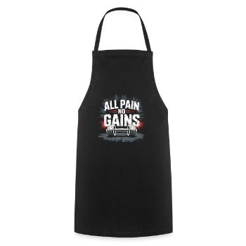 All Pain No Gains - Kein Training, kein Erfolg - Kochschürze - Schwarz - Vorne - AI Model Male 185 dark (185cm)