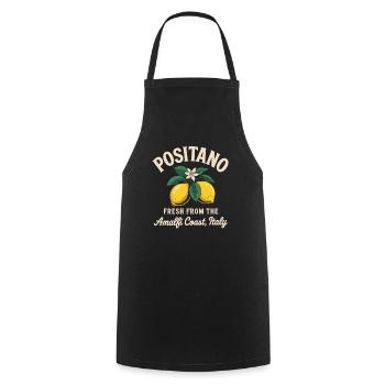 Amalfi Coast Citrus Shirt - Cooking Apron - black - Front - AI Model Male 185 dark (185cm)