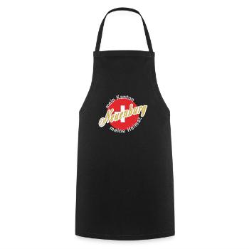My homeland Neuchâtel Gift - Cooking Apron - black - Front - AI Model Male 185 dark (185cm)