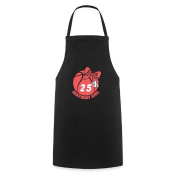 Basket-ball 25e anniversaire Basketteur - Tablier de cuisine - noir - Devant - AI Model Male 185 dark (185cm)