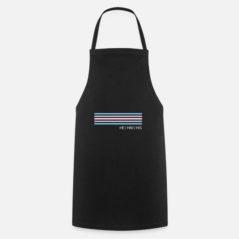 Transgender HE HIM HIS Gift for Transgender - Cooking Apron - black