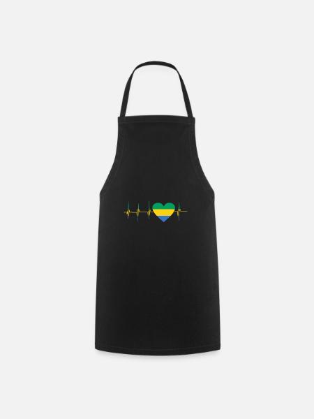 Gabon Afrique Idée cadeau - Tablier de cuisine - noir