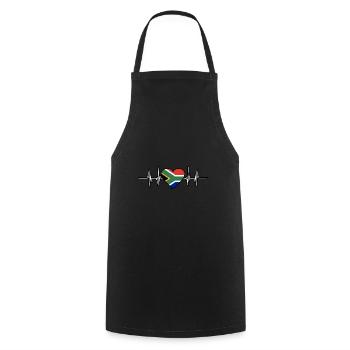 Südafrika - Kochschürze - Schwarz - Vorne - AI Model Male 185 dark (185cm)