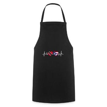 Drapeau de Trinité-et-Tobago - Tablier de cuisine - noir - Devant - AI Model Male 185 dark (185cm)