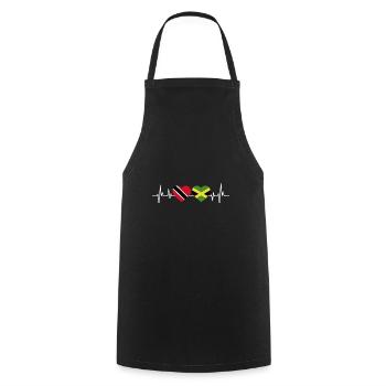 Drapeau de Trinité-et-Tobago - Tablier de cuisine - noir - Devant - AI Model Male 185 dark (185cm)
