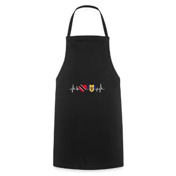 Drapeau de Trinité-et-Tobago - Tablier de cuisine - noir - Devant - AI Model Male 185 dark (185cm)