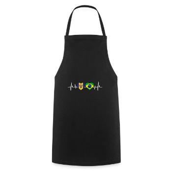 Barbados flag Barbadian bayan - Cooking Apron - black - Front - AI Model Male 185 dark (185cm)