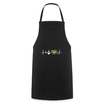 Antigua and Barbuda flag - Cooking Apron - black - Front - AI Model Male 185 dark (185cm)