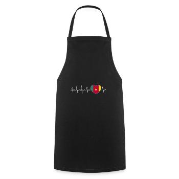 Flag of Cameroon Cameroon - Cooking Apron - black - Front - AI Model Male 185 dark (185cm)