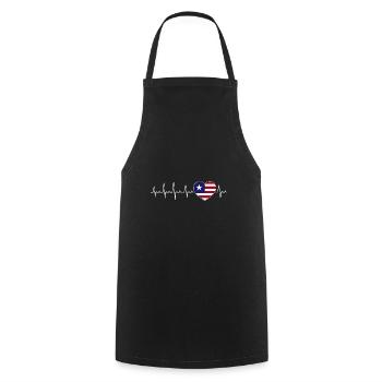 Liberia Flagge Liberianer - Kochschürze - Schwarz - Vorne - AI Model Male 185 dark (185cm)