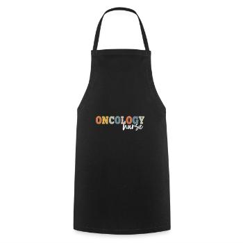 Oncology Nurse Dialysis Nursing RN - Cooking Apron - black - Front - AI Model Male 185 dark (185cm)