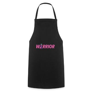 Thyroid cancer ribbon warrior thyroid cancer - Cooking Apron - black - Front - AI Model Male 185 dark (185cm)