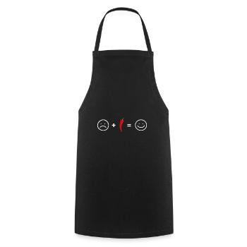 Chili Chilis Chilis Plats épicés Cuisson - Tablier de cuisine - noir - Devant - AI Model Male 185 dark (185cm)