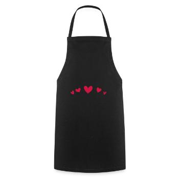 Coeur de couronne - Tablier de cuisine - noir - Devant - AI Model Male 185 dark (185cm)