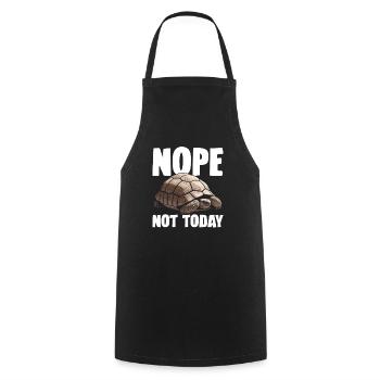 Some best friends never say a word, Sulcata - Cooking Apron - black - Front - AI Model Male 185 dark (185cm)