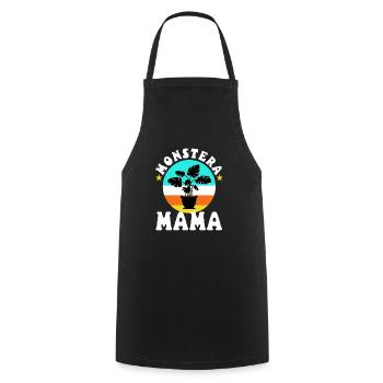 Monstera Mama - Cooking Apron - black - Front - AI Model Male 185 dark (185cm)