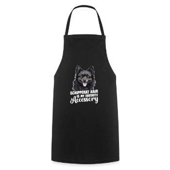 Schipperke Hair Ist Mein Lieblings -accessoire - Kochschürze - Schwarz - Vorne - AI Model Male 185 dark (185cm)