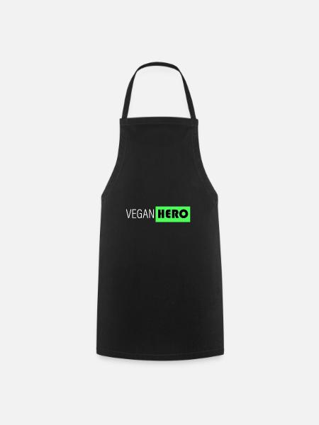 veganer Held - Kochschürze - Schwarz