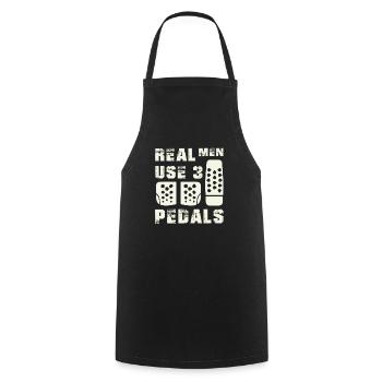 Real Men Pedals Shirts - Tablier de cuisine - noir - Devant - AI Model Male 185 dark (185cm)