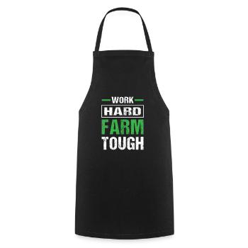Work hard farm tough cool farmer - Cooking Apron - black - Front - AI Model Male 185 dark (185cm)