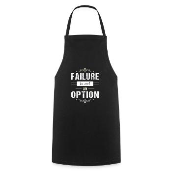 Failure is not an Option - motivation - Cooking Apron - black - Front - AI Model Male 185 dark (185cm)
