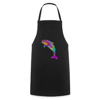 Delphin Geschenk Wassertiere Säugetier Fisch - Kochschürze - Schwarz - Vorne - AI Model Male 185 dark (185cm)