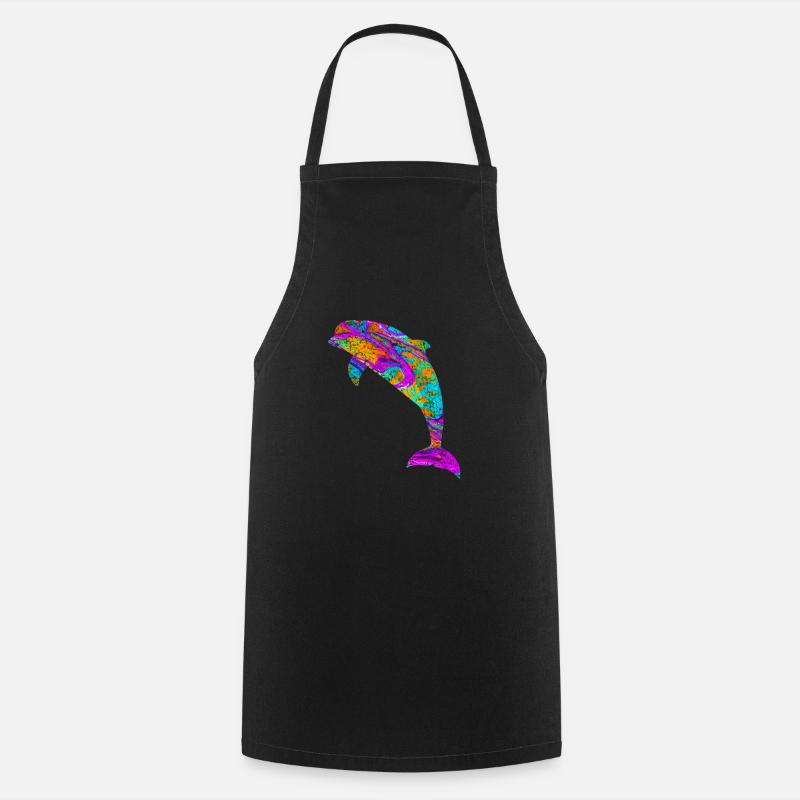Delphin Geschenk Wassertiere Säugetier Fisch - Kochschürze - Schwarz