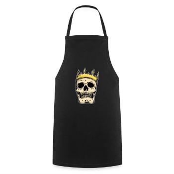 King Skull Fantasy Horror Gothic Dark King Dark - Kochschürze - Schwarz - Vorne - AI Model Male 185 dark (185cm)