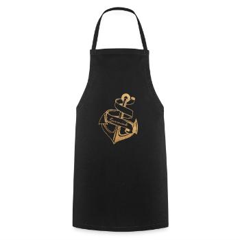 SWINE STYLE | ANCHOR AND BEACH - Cooking Apron - black - Front - AI Model Male 185 dark (185cm)