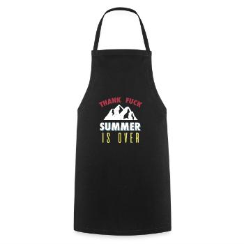 L'été est terminé - Tablier de cuisine - noir - Devant - AI Model Male 185 dark (185cm)