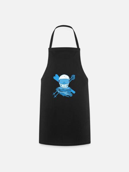 skier - Cooking Apron - black