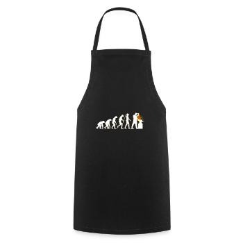 Farrier Evolution blacksmith gift - Cooking Apron - black - Front - AI Model Male 185 dark (185cm)