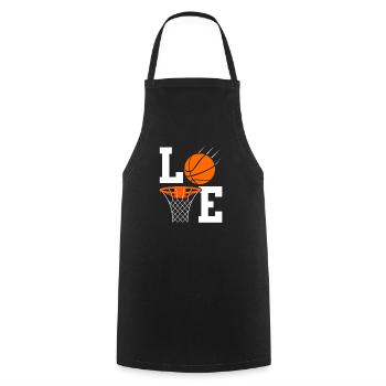 Love Basketball - Tablier de cuisine - noir - Devant - AI Model Male 185 dark (185cm)